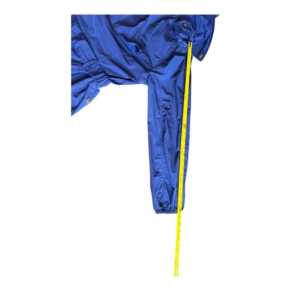 Burberry Brit Royal Blue Trench Coat Zip-In Hood Belted Women’s Size 8 - Picture 13 of 16